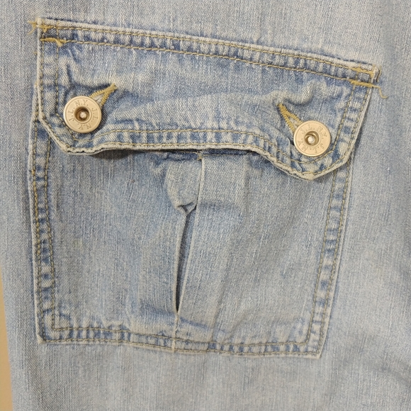 Vintage Denim Jumper Dress Size Medium - Picture 7 of 8